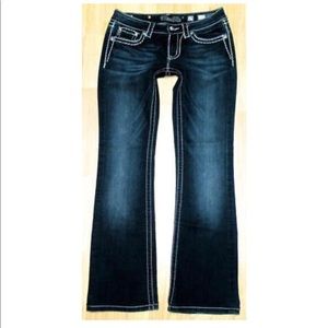 NEW MISS ME JEANS Boot 29x32 stretch thick stick